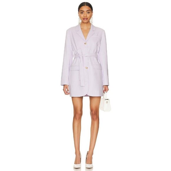 Steve Madden Laila Dress in Light Lilac Small New Womens Jacket Blazer - Picture 1 of 12